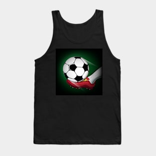 Football theme with shooting ball Tank Top